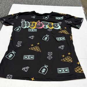 Launder Black Graphic T-Shirt Size Medium